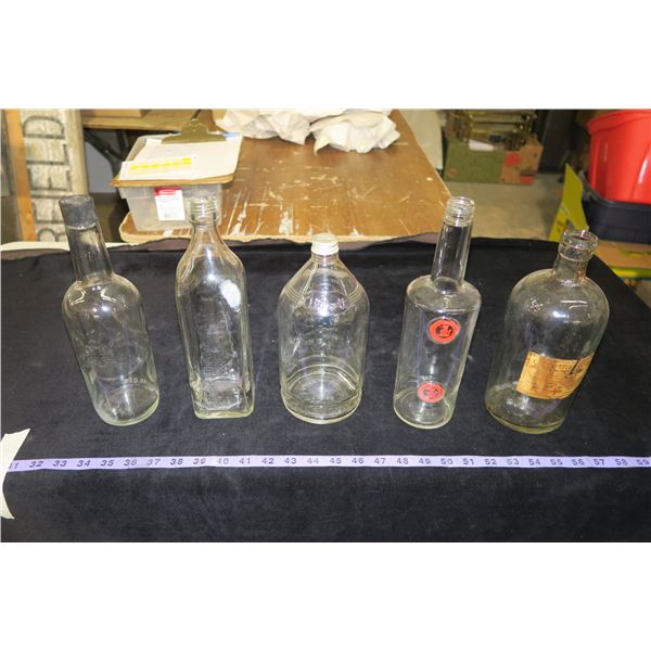 Lot of Vintage Liquor/Other Glass bottles
