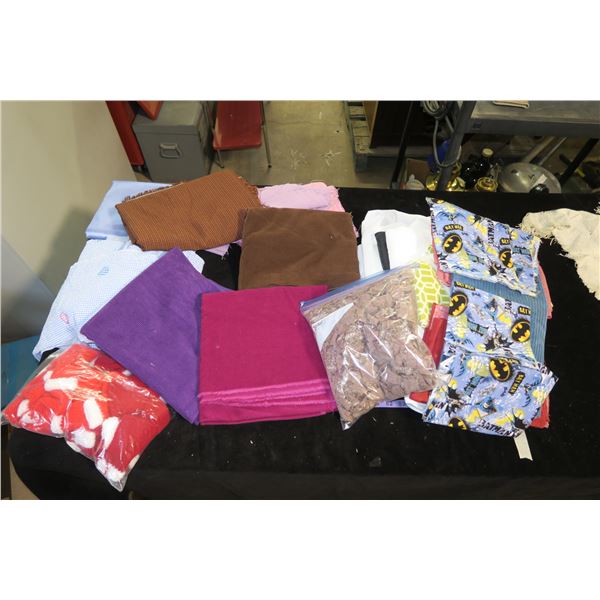 Box Of Misc. Fabric & Crafting material