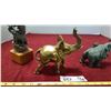Image 4 : 3 Elephant Figurines (1 Brass)