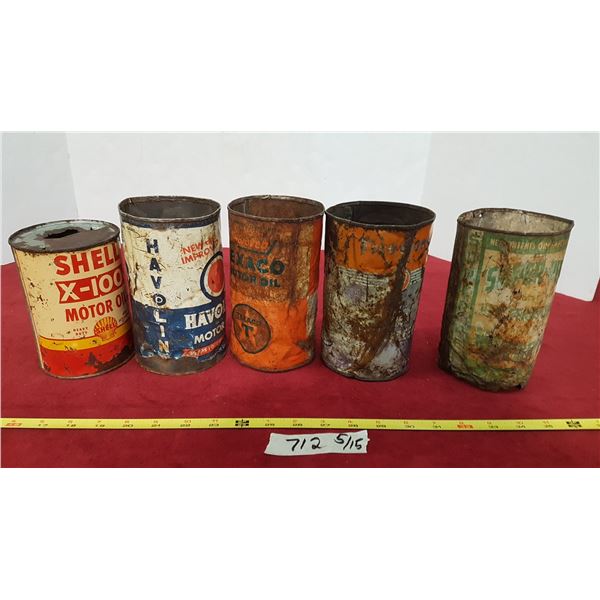 5 Oil Tins
