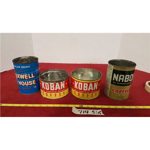4 Coffee Tins