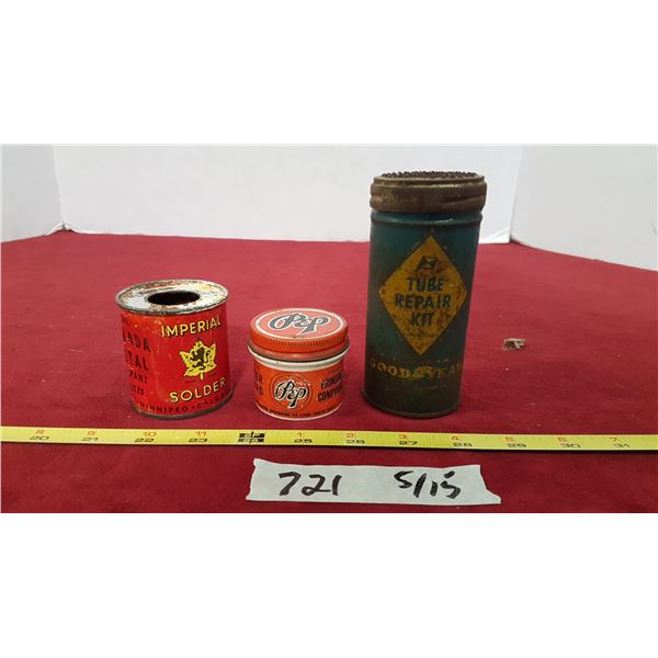 3 Misc. Vintage Tins