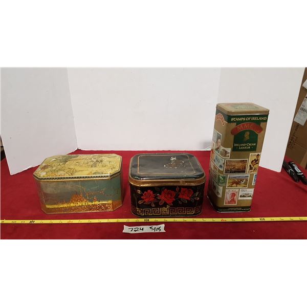 3 Vintage Tins