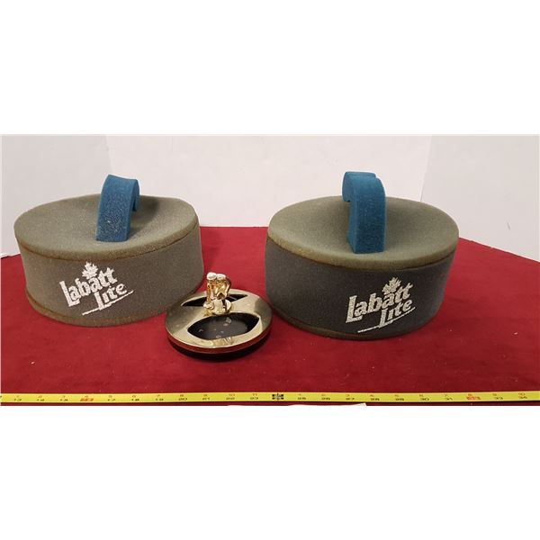 Curling Rock Hats & Ashtray
