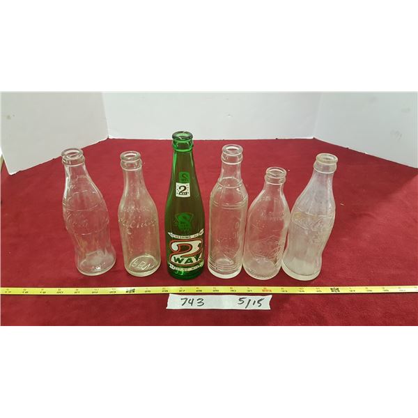 Lot Vintage Pop Bottles