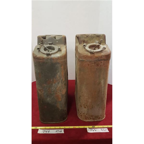 2 Vintage Gas Cans