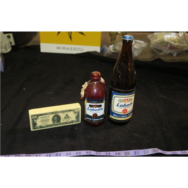 Labatt's Blue bottle + Labbat's Candle & $1000 Soap