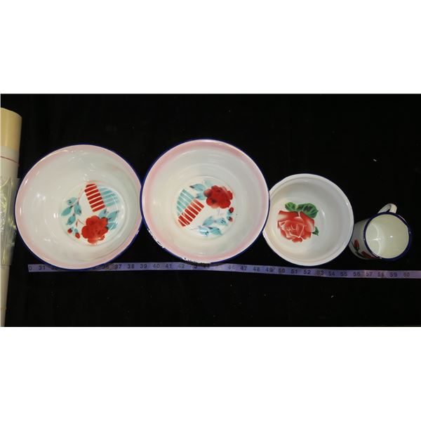 Enamelware, 4pc.
