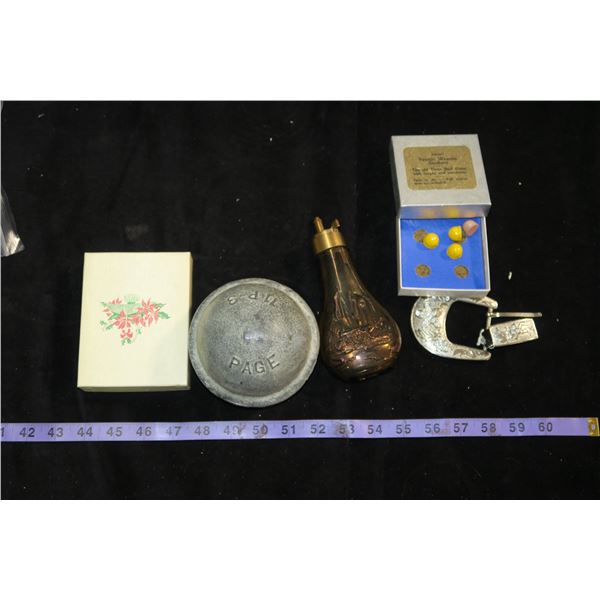 Bedazzled Buckle, Peenie Weenie Shakers Game, Decanter, etc.