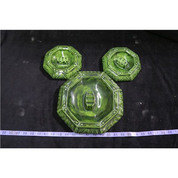 Set of 3 Handmade Ashtrays