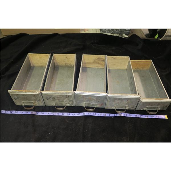 Lot of 5 Metal/Wood Cabinets