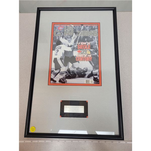 Framed photo/print 1875 Russia/Canada series Paul Henderson goal, signed by Paul Henderson - believe