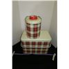 Image 1 : Vintange Cooler/Picnic Set, Plaid Pattern ~1950's