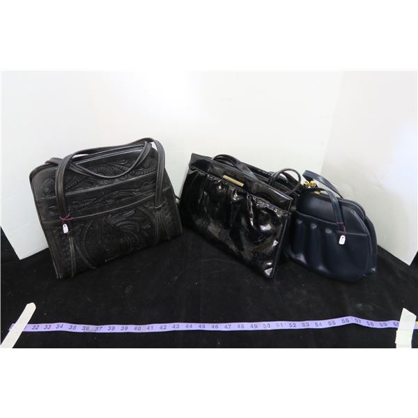 3 Purses/Handbags, 1 Leather