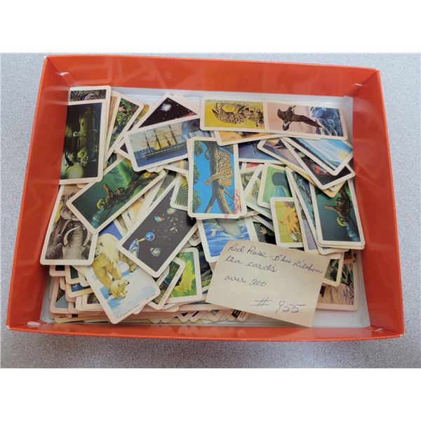 Box of Red Rose - Blue Ribbon tea cards over 200