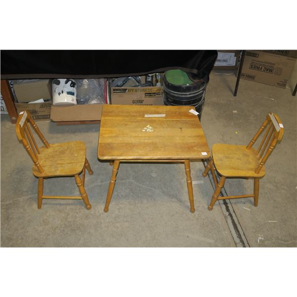 Children's table, 2 chairs