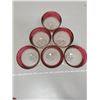 Image 3 : 6 wine glasses ruby edge diamond point