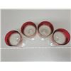 Image 2 : 4 water glasses ruby edge diamond point