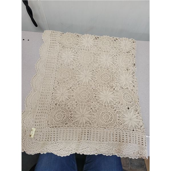 Hand made table cloth 88" X 50"