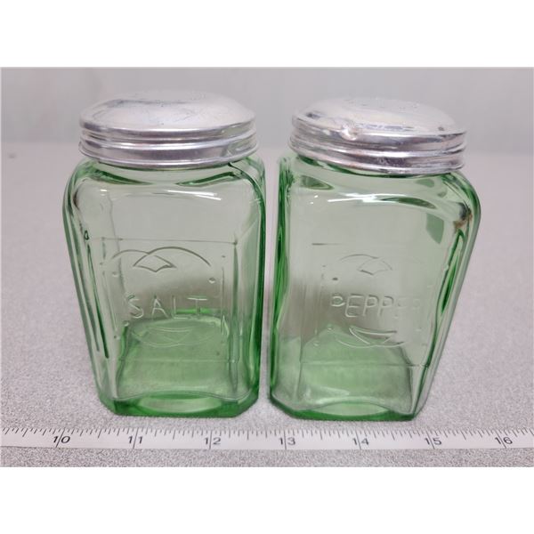 Salt & Peppers depression glass
