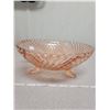 Image 1 : Pink footed bowl depression glass