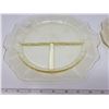 Image 3 : 2 Amber divided plates depression glass