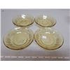 Image 1 : 4 amber dessert bowls depression glass (Sharron)