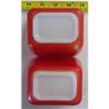 Image 4 : 2 - Pyrex Red Fridge Bowls
