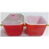 Image 9 : 2 - Pyrex Red Fridge Bowls