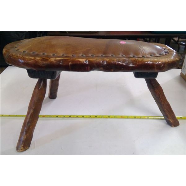 Solid Wood Padded Stool 21x11"