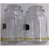 Image 1 : 2 - Candy Glass Jars with Lids