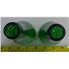 Image 4 : 2 - Vintage 7oz 7Up Bottles Green