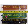 Image 1 : 1966,1968,1969 Manitoba Licence Tags