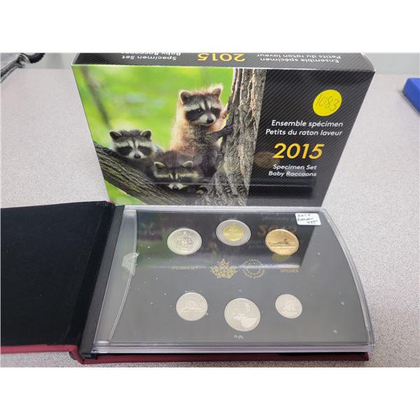 2015 Royal Canadian Mint specimen set Baby Raccoons