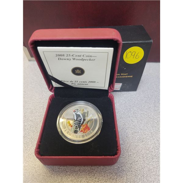 2008 25¢ coin - Downy Woodpecker