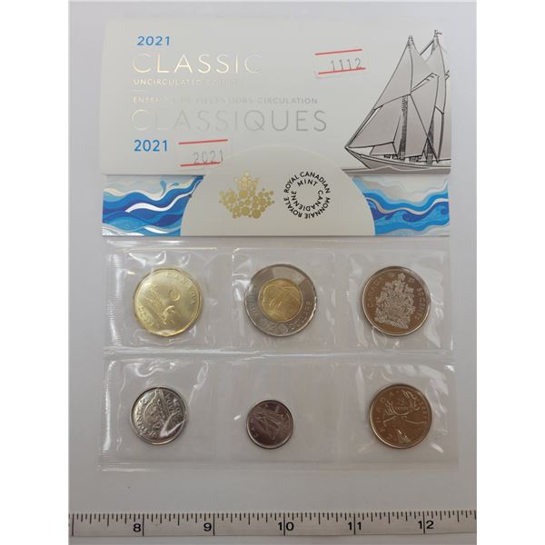 Canada 2021 RCM mint set 5 cent to the $2.00