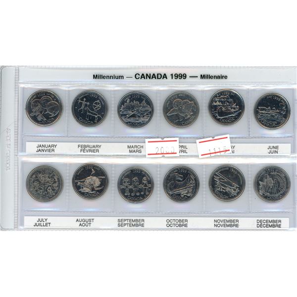 Canada 2000 millennium et of 12 uncirculated coins