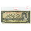 Image 1 : 1954 Canada $20.00 bank note "Devil's face" portrait