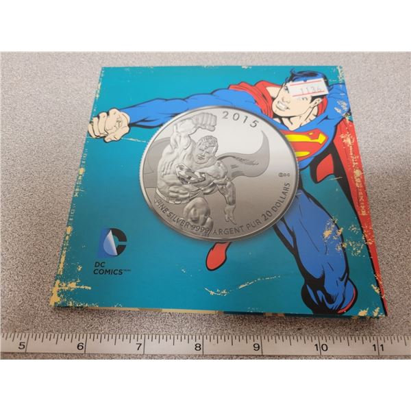 2015 $20 for $20 fine silver Superman coin Canada