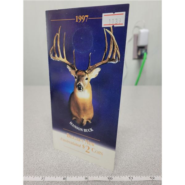 $2.00 coin - Biggar, Sask 1997 Hanson Buck