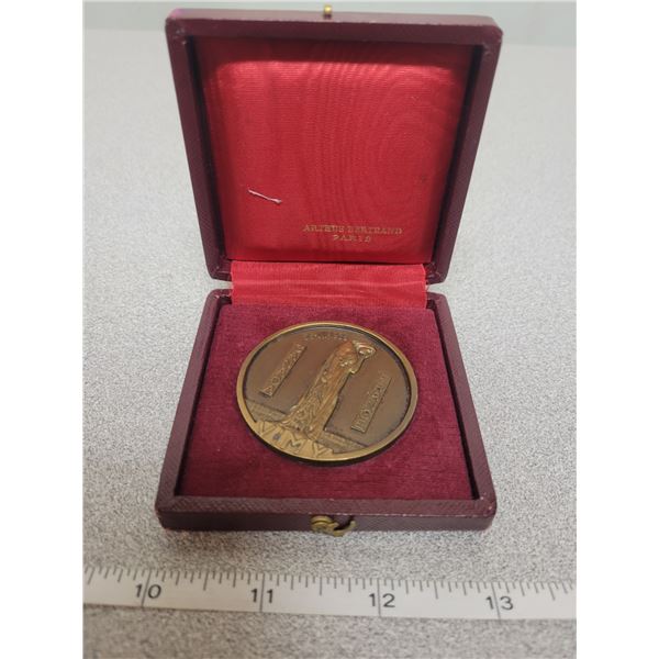 Vimy Ridge medal bronze 1936 France