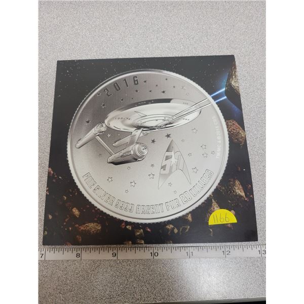 2016 $20 fine silver coin - Star Trek