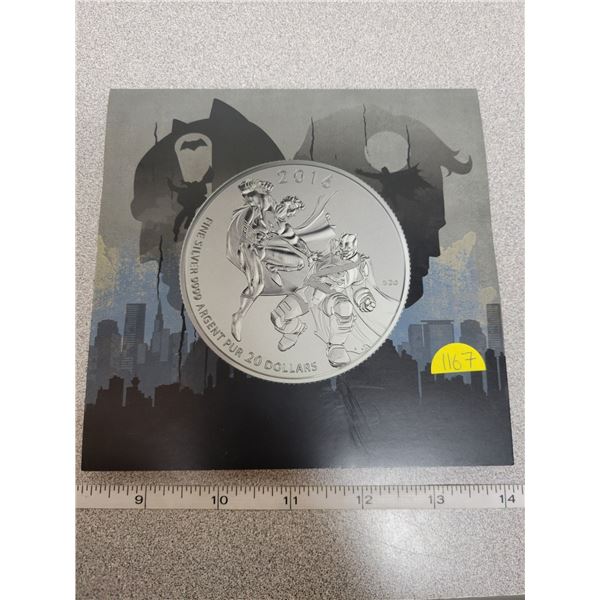 2016 $20 fine silver coin - Batman vs Superman