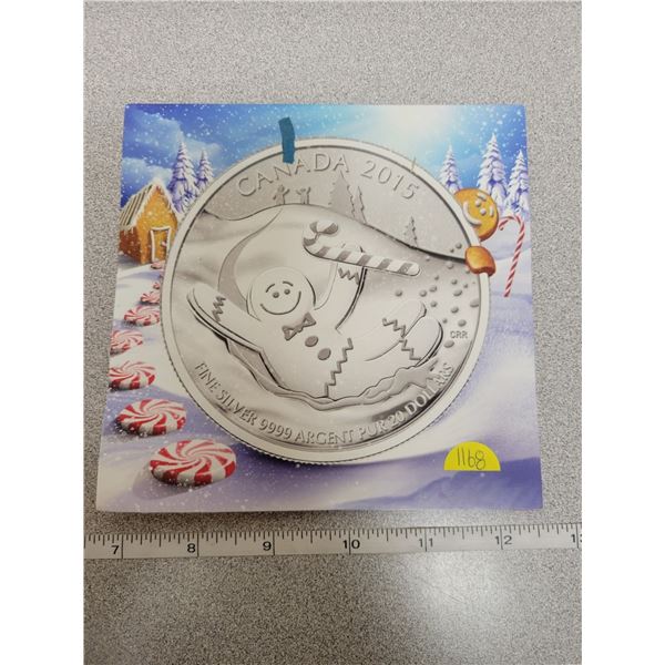 2015 $20 fine silver coin - Gingerbread man
