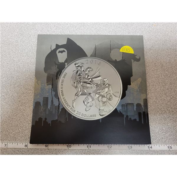 2016 $20 fine silver coin - Batman vs Superman