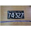 Image 1 : 1943 Saskatchewan Licence Plate