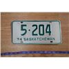 Image 1 : 1974 Saskatchewan Licence Plate
