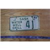 Image 1 : Saskatchewan Well Water Drill Licence Plate