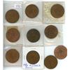 Image 1 : 10 Austrailian pennies, various dates