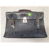 Image 1 : vintage black leather bag / briefcase 1920's